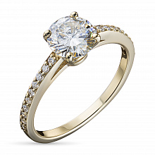 Кольцо из желтого золота с бриллиантами (изготовление)