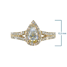 Кольцо из желтого золота c бриллиантами