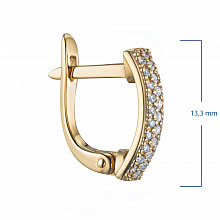 Серьги из желтого золота с бриллиантами (изготовление)