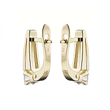 Серьги из желтого золота с бриллиантами (изготовление)