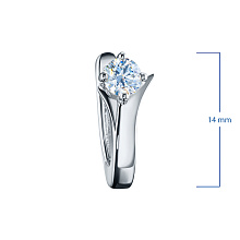 Серьги из серебра с бриллиантом