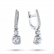 Серьги из белого золота с бриллиантами (изготовление)