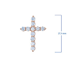 Подвеска из красного золота c бриллиантами