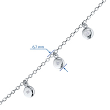 Браслет из серебра с бриллиантами