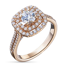 Кольцо из красного золота (изготовление) с бриллиантами