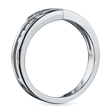 Классическое кольцо из белого золота с бриллиантами