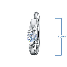 Серьги из серебра с бриллиантом