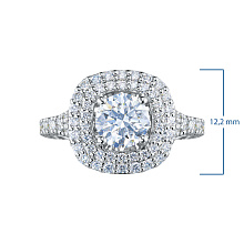 Кольцо из белого золота c бриллиантами