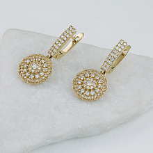 Серьги из желтого золота с бриллиантами (изготовление)