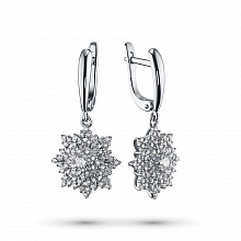 Серьги из белого золота с бриллиантами (изготовление)