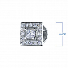Пусеты из белого золота с бриллиантами (изготовление)