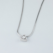 Классическая подвеска из белого золота с бриллиантом (изготовление)