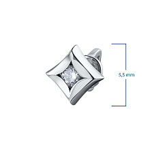 Пусеты из белого золота с бриллиантами (изготовление)