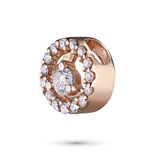 Классическая подвеска из красного золота с бриллиантами