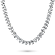Колье из белого золота с бриллиантами (изготовление)