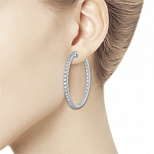 Серьги из белого золота с бриллиантами (изготовление)