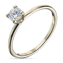 Кольцо из желтого золота с бриллиантом