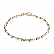 Браслет из красного золота с бриллиантами (изготовление)