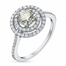 Кольцо из белого золота с бриллиантами (изготовление)