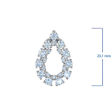 Подвеска из серебра c бриллиантами