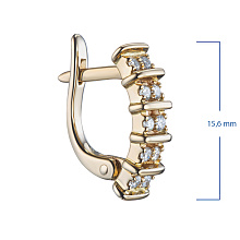 Серьги из желтого золота с бриллиантами (изготовление)