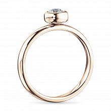 Кольцо из красного золота с бриллиантом (изготовление)