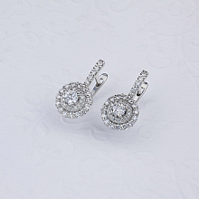 Серьги из белого золота с бриллиантами (изготовление)