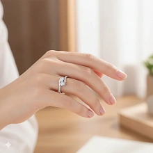 Кольцо из серебра c бриллиантами