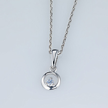 Подвеска из серебра с бриллиантом