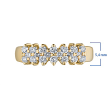 Классическое кольцо из желтого золота (изготовление) с бриллиантом