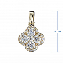 Подвеска из желтого золота с бриллиантами (изготовление)