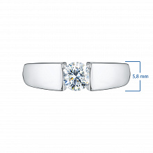 Кольцо из белого золота (изготовление) с бриллиантом