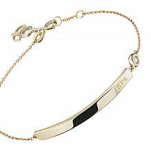 Браслет из желтого золота с бриллиантом (изготовление)