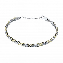 Браслет из белого золота с бриллиантами (изготовление)