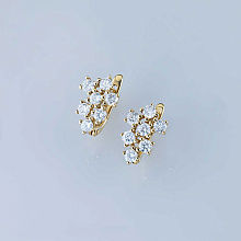 Серьги из желтого золота (изготовление) с бриллиантами