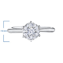 Кольцо из белого золота с бриллиантами (изготовление)