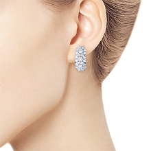 Серьги из белого золота с бриллиантами (изготовление)