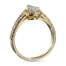 Кольцо из желтого золота c бриллиантами