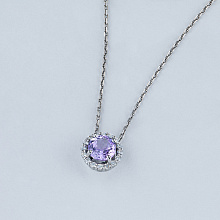 Подвеска из белого золота с танзанитом и бриллиантами (изготовление)