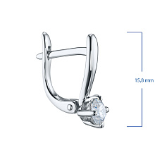 Серьги из белого золота (изготовление) с бриллиантом