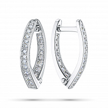 Серьги из белого золота с бриллиантом (изготовление)