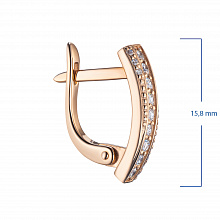 Серьги из красного золота с бриллиантами (изготовление)