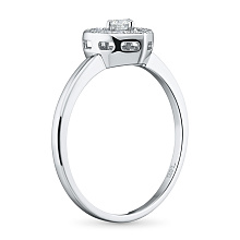 Классическое кольцо из белого золота с бриллиантами (изготовление)