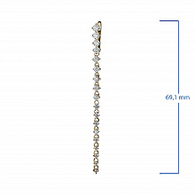 Серьги из желтого золота с бриллиантами (изготовление)