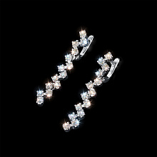 Серьги из белого золота c бриллиантами