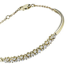 Браслет из желтого золота с бриллиантами