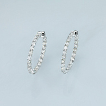 Серьги из белого золота (изготовление) с бриллиантом