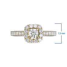 Кольцо из желтого золота с бриллиантом (изготовление)