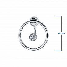 Пусеты из белого золота с бриллиантами (изготовление)