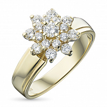 Кольцо из желтого золота с бриллиантами (изготовление)